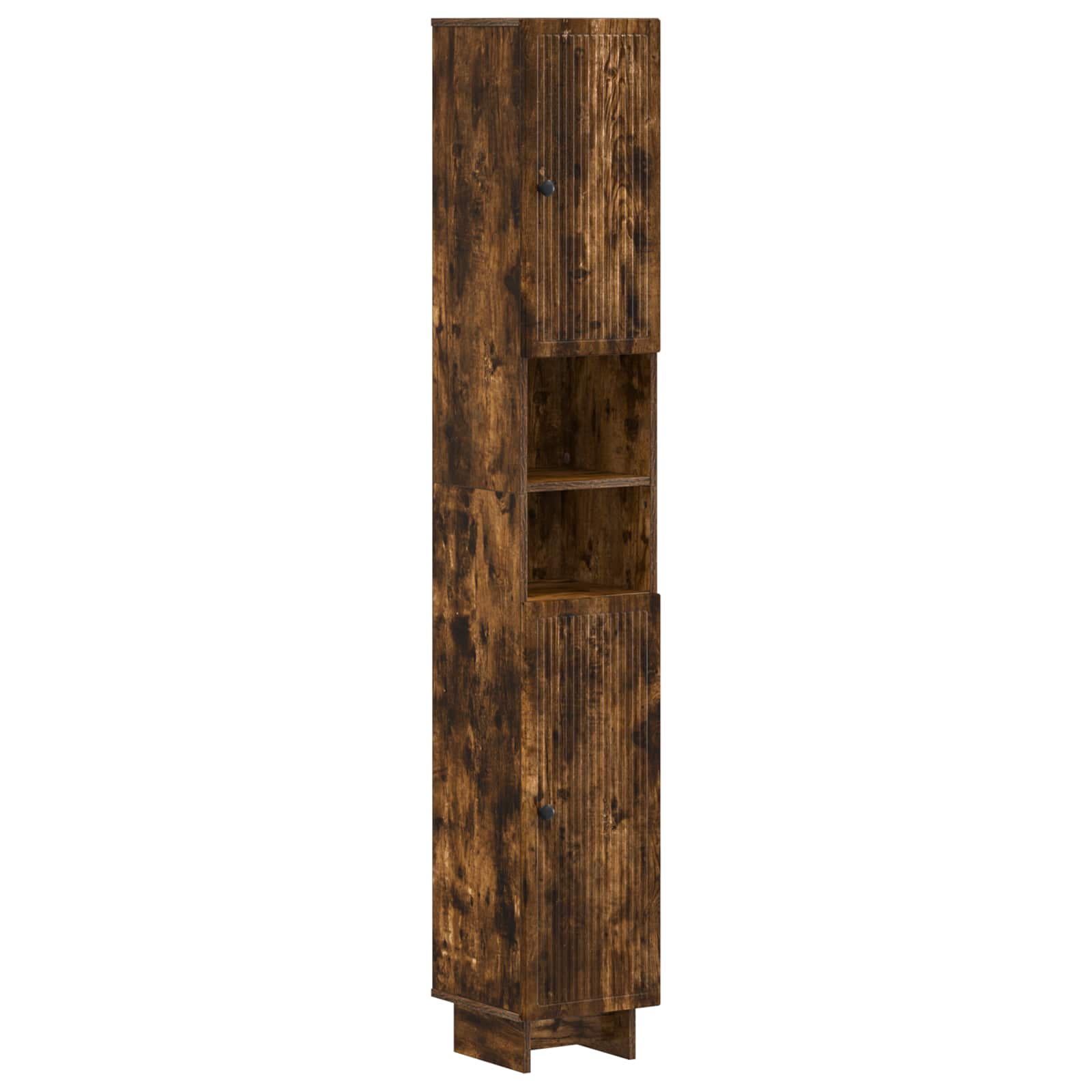 Set di Mobili da Bagno da 4 Pezzi EDE Rovere Fumo | homemem39