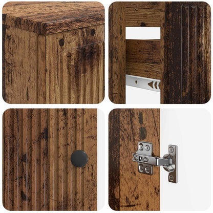 Set di Mobili da Bagno da 4 Pezzi EDE Legno antico | homemem39