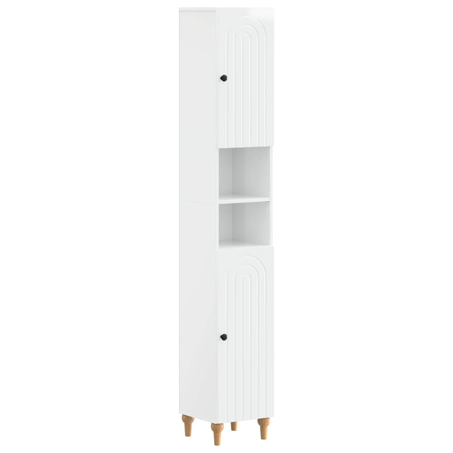 Set di Mobili da Bagno da 4 Pezzi ALKMAAR Bianco Lucido | homemem39