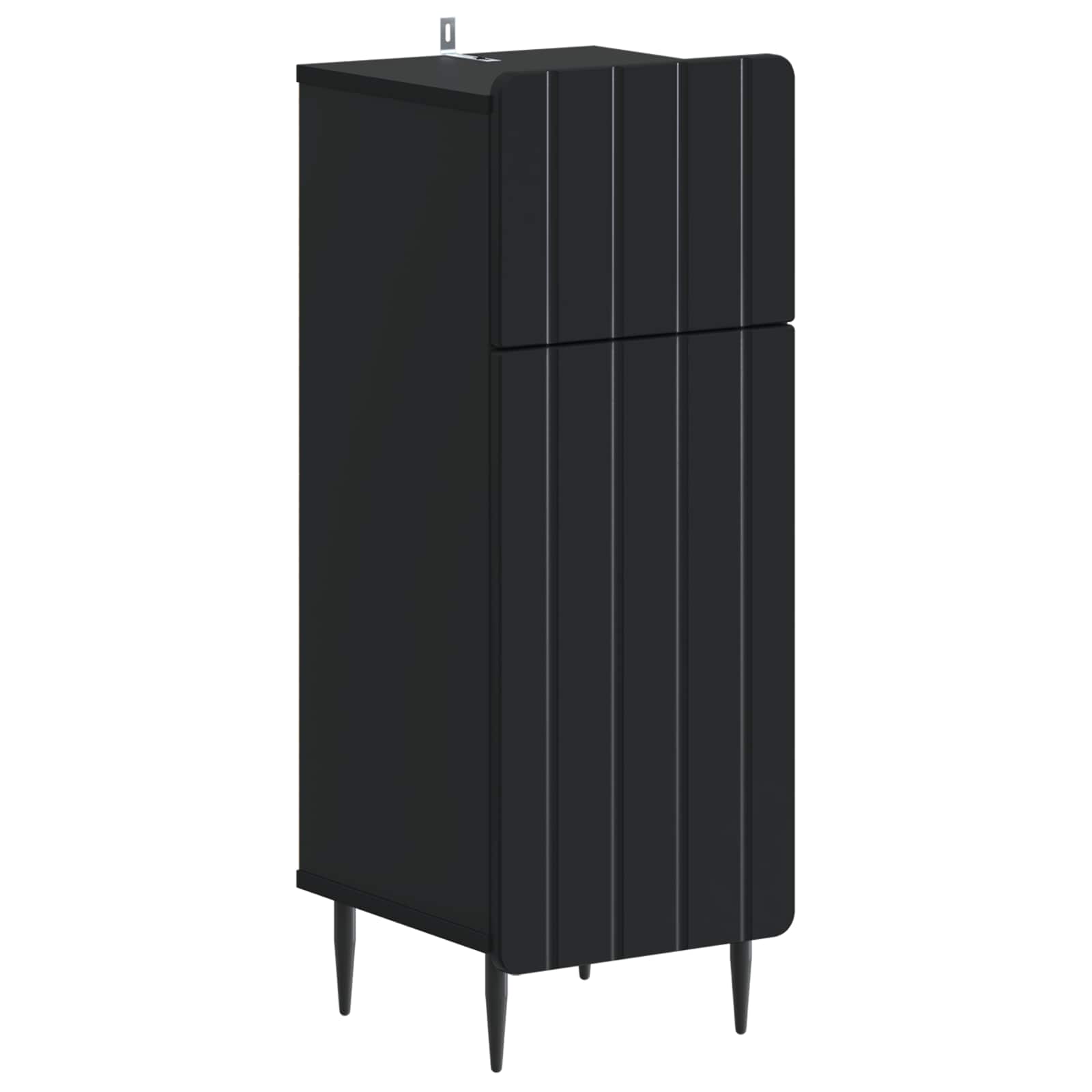 Set di Mobili da Bagno da 4 Pezzi ZWOLLE Nero | homemem39