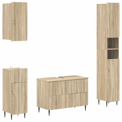 Set di Mobili da Bagno da 4 Pezzi ZWOLLE Rovere Sonoma | homemem39