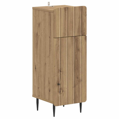 Set di Mobili da Bagno da 4 Pezzi ZWOLLE Rovere Artigianale | homemem39