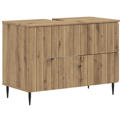 Set di Mobili da Bagno da 4 Pezzi ZWOLLE Rovere Artigianale | homemem39