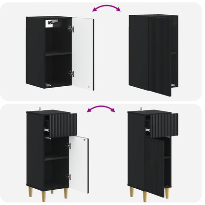 Set di Mobili da Bagno da 4 Pezzi ARNHEM Nero | homemem39