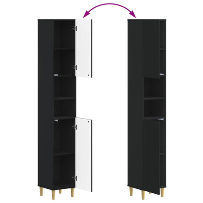 Set di Mobili da Bagno da 4 Pezzi ARNHEM Nero | homemem39
