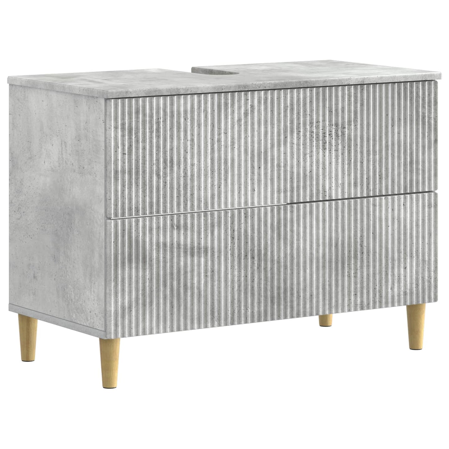 Set di Mobili da Bagno da 4 Pezzi ARNHEM Grigio Cemento | homemem39
