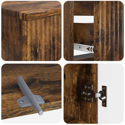 Set di Mobili da Bagno da 4 Pezzi ARNHEM Rovere Fumo | homemem39