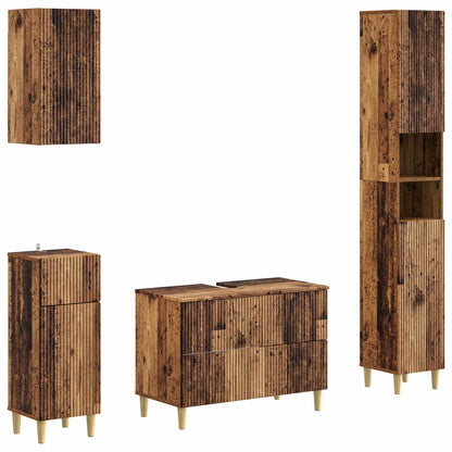 Set di Mobili da Bagno da 4 Pezzi ARNHEM Legno antico | homemem39