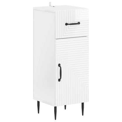 Set di Mobili da Bagno da 4 Pezzi HAARLEM Bianco Lucido | homemem39