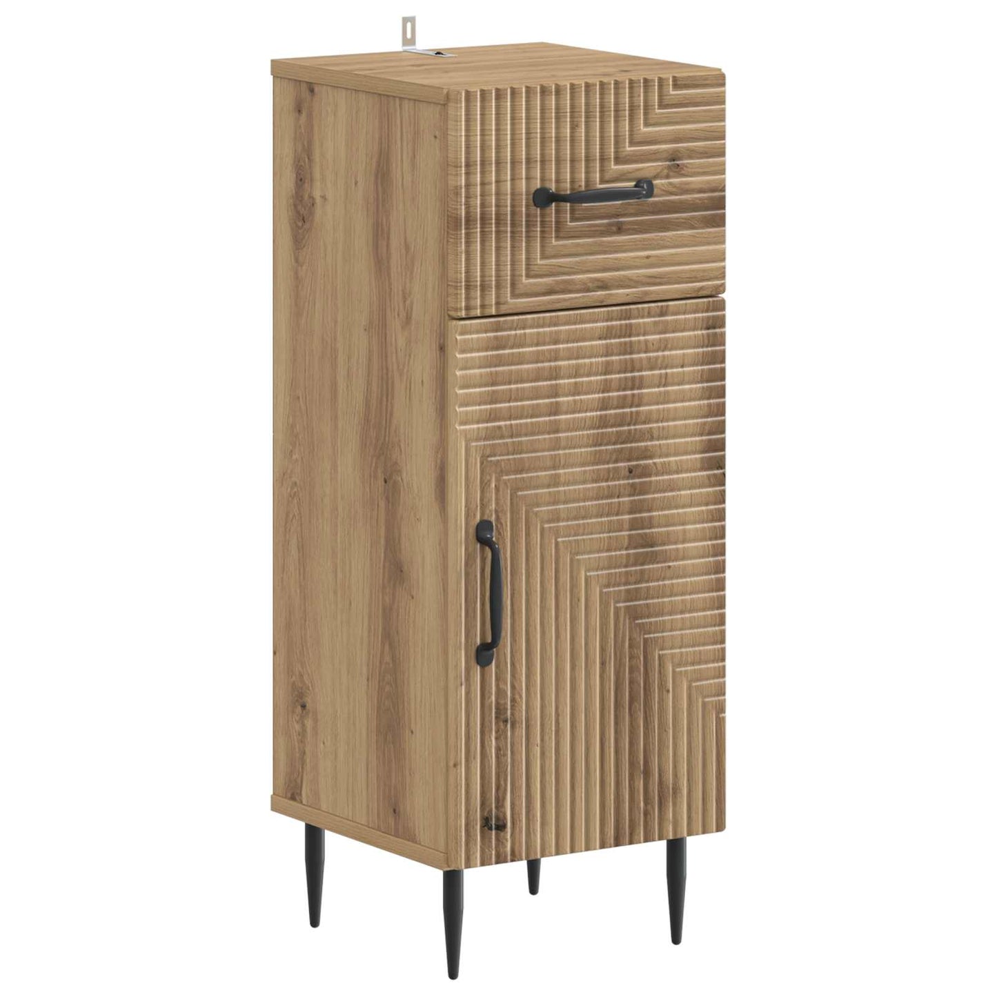 Set di Mobili da Bagno da 4 Pezzi HAARLEM Rovere Artigianale | homemem39