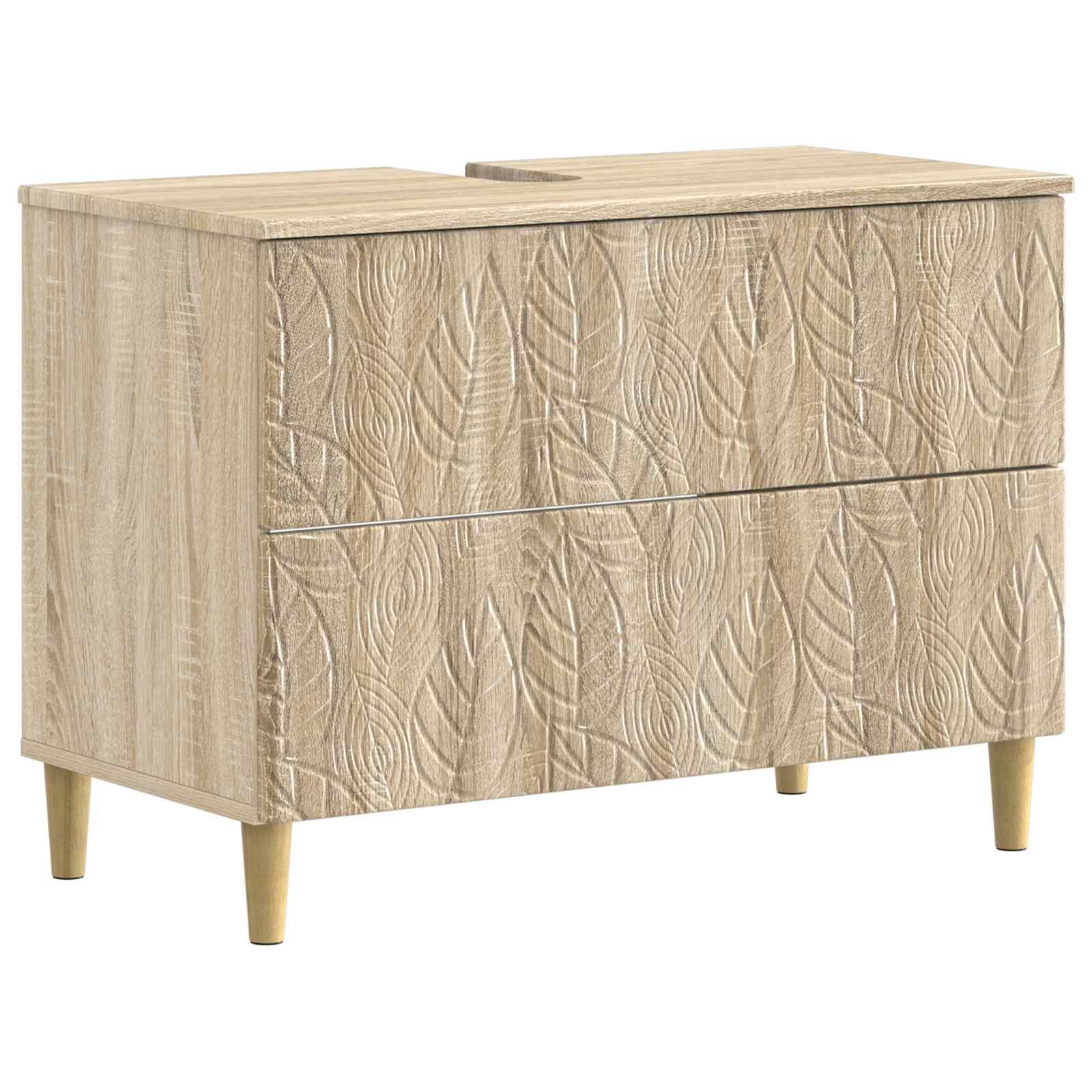 Set di Mobili da Bagno da 4 Pezzi DELFT Rovere Sonoma | homemem39