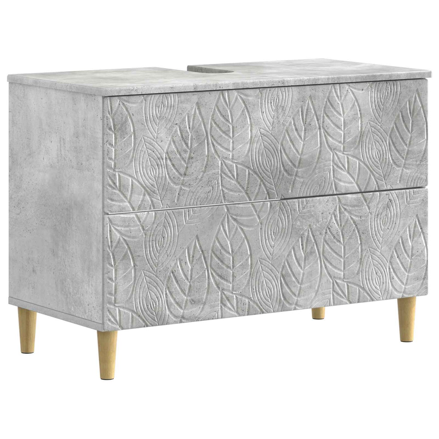 Set di Mobili da Bagno da 4 Pezzi DELFT Grigio Cemento | homemem39