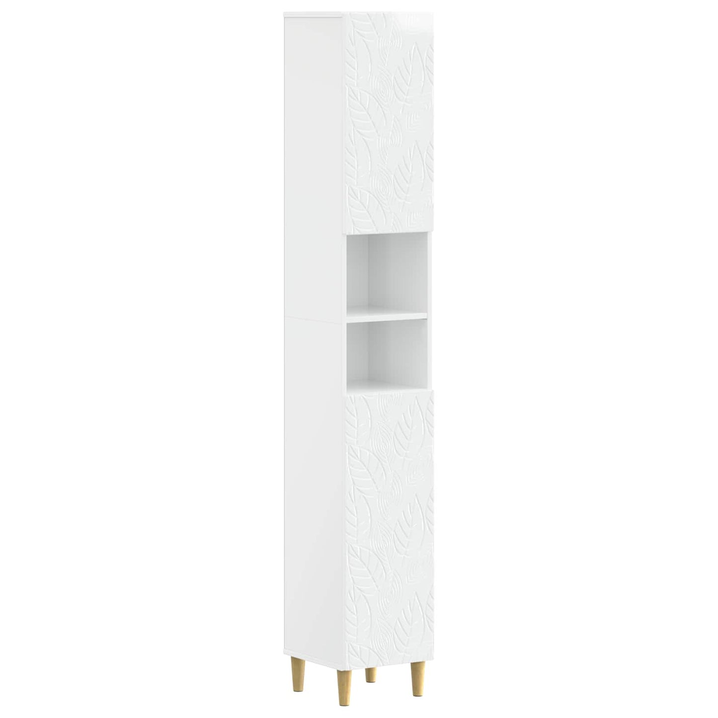 Set di Mobili da Bagno da 4 Pezzi DELFT Bianco Lucido