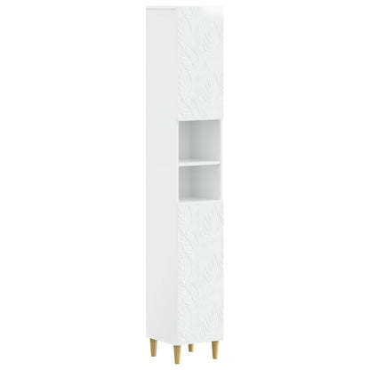 Set di Mobili da Bagno da 4 Pezzi DELFT Bianco Lucido