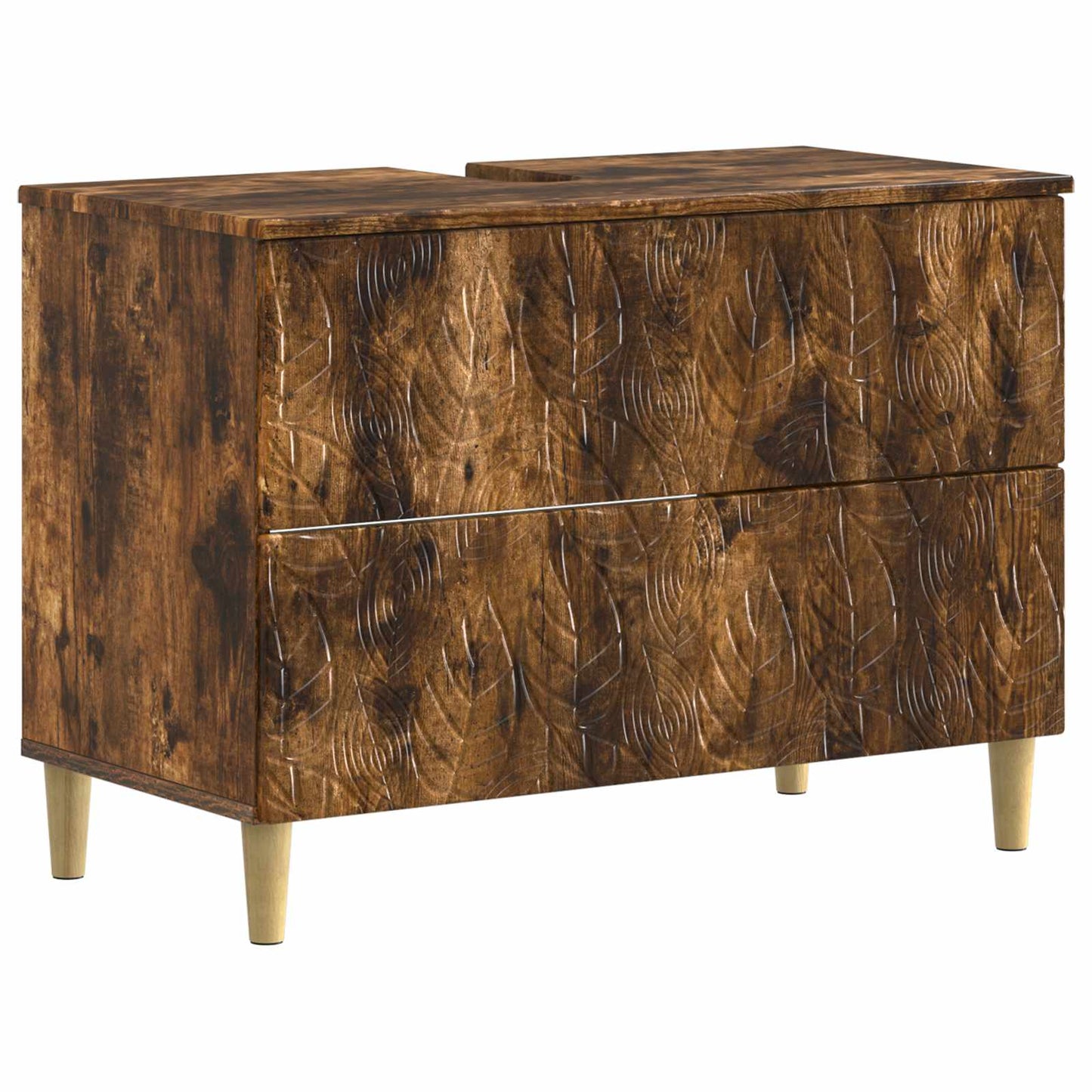 Set di Mobili da Bagno da 4 Pezzi DELFT Rovere Fumo