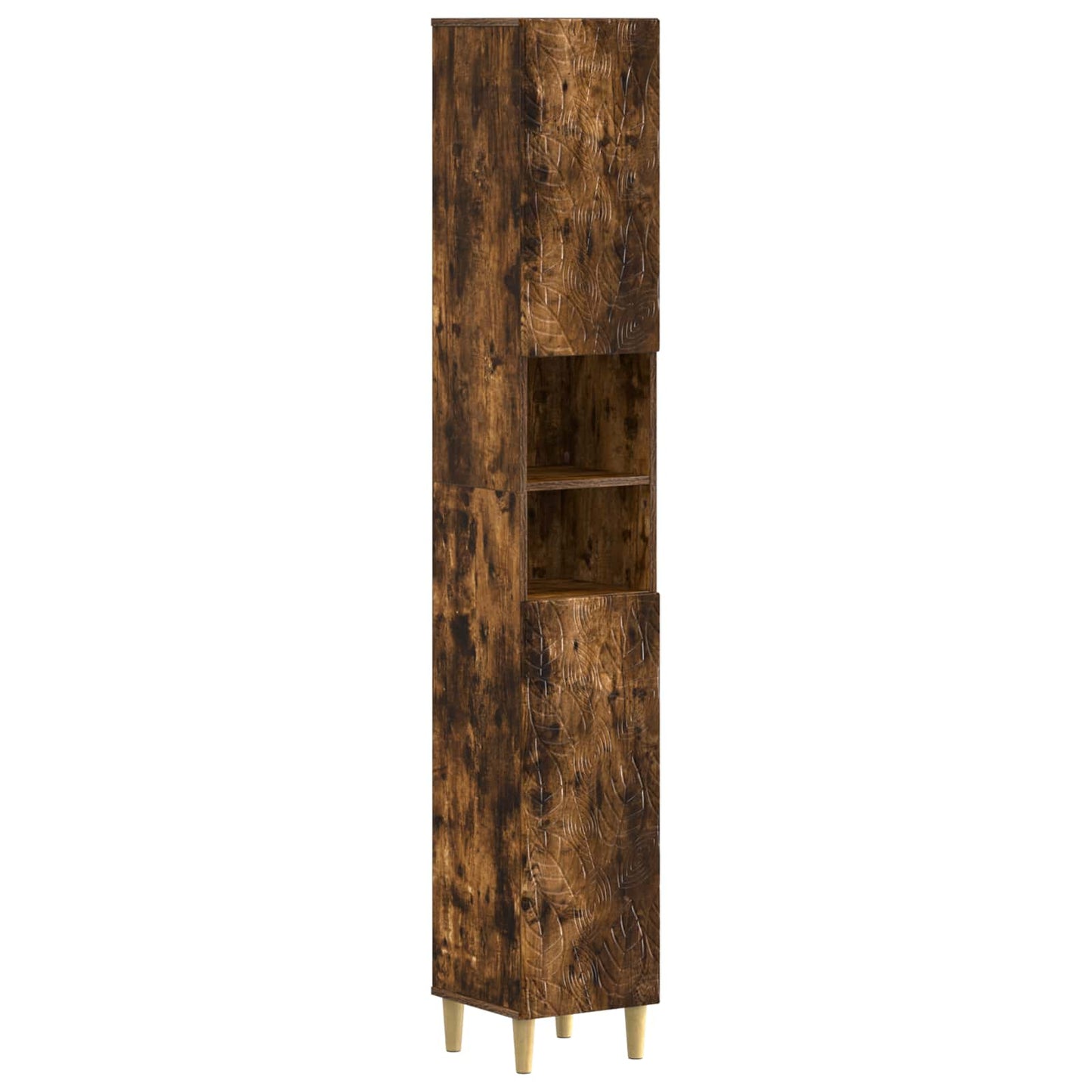Set di Mobili da Bagno da 4 Pezzi DELFT Rovere Fumo | homemem39
