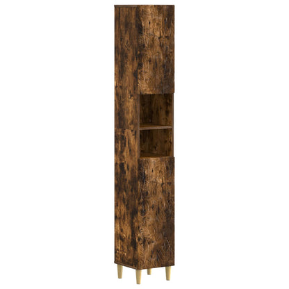 Set di Mobili da Bagno da 4 Pezzi DELFT Rovere Fumo | homemem39