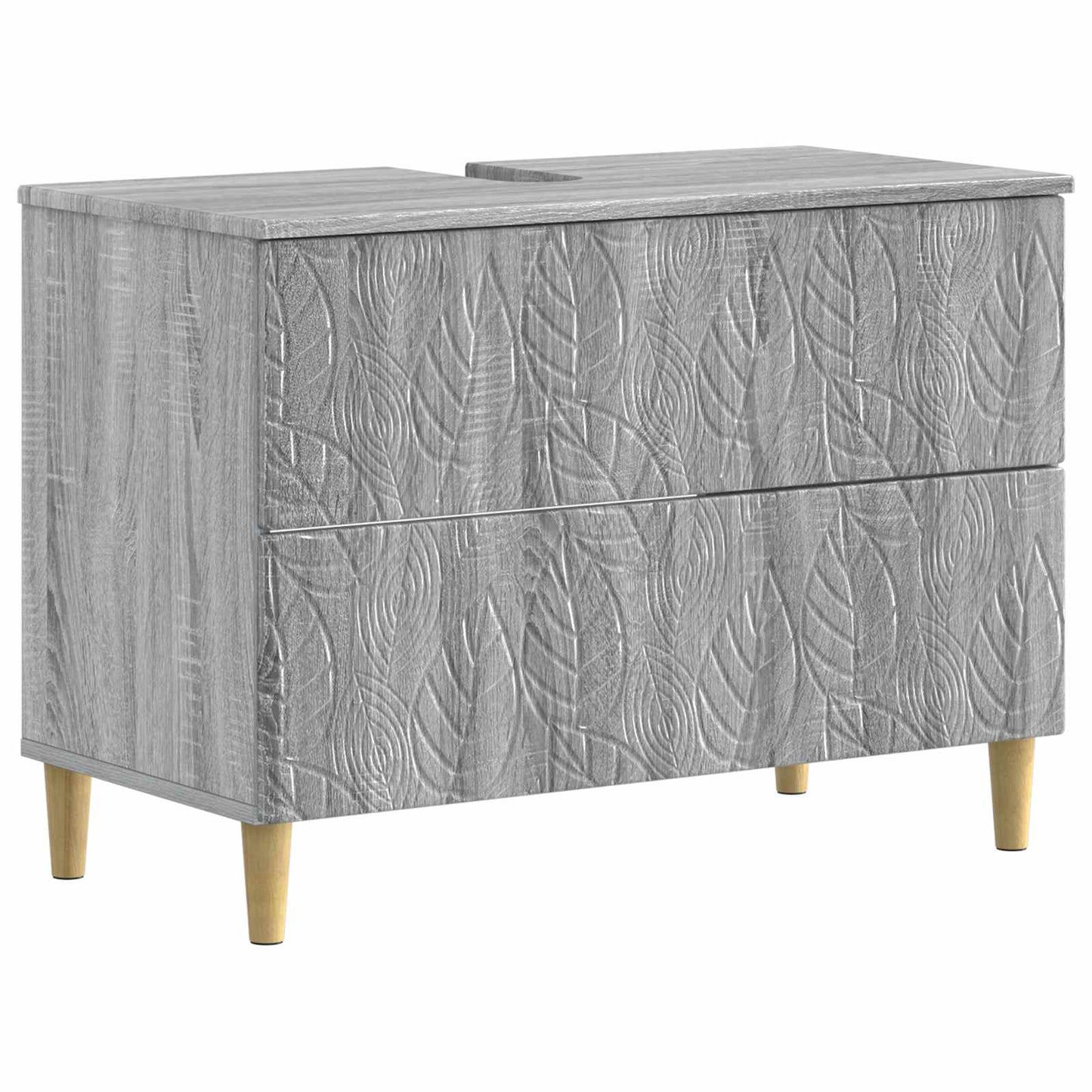 Set di Mobili da Bagno da 4 Pezzi DELFT Sonoma grigio
