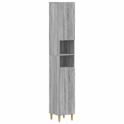 Set di Mobili da Bagno da 4 Pezzi DELFT Sonoma grigio | homemem39