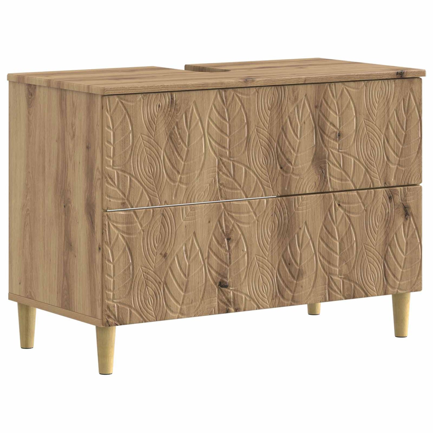 Set di Mobili da Bagno da 4 Pezzi DELFT Rovere Artigianale