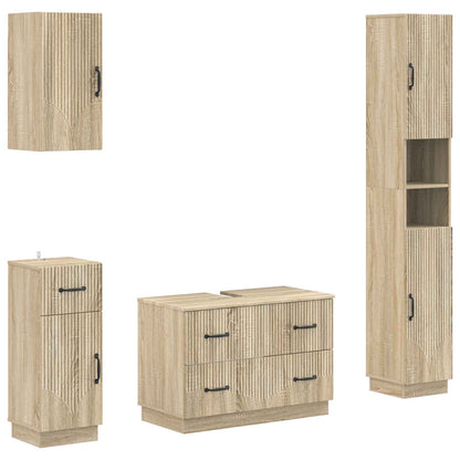 Set di Mobili da Bagno da 4 Pezzi HOORN Rovere Sonoma | homemem39