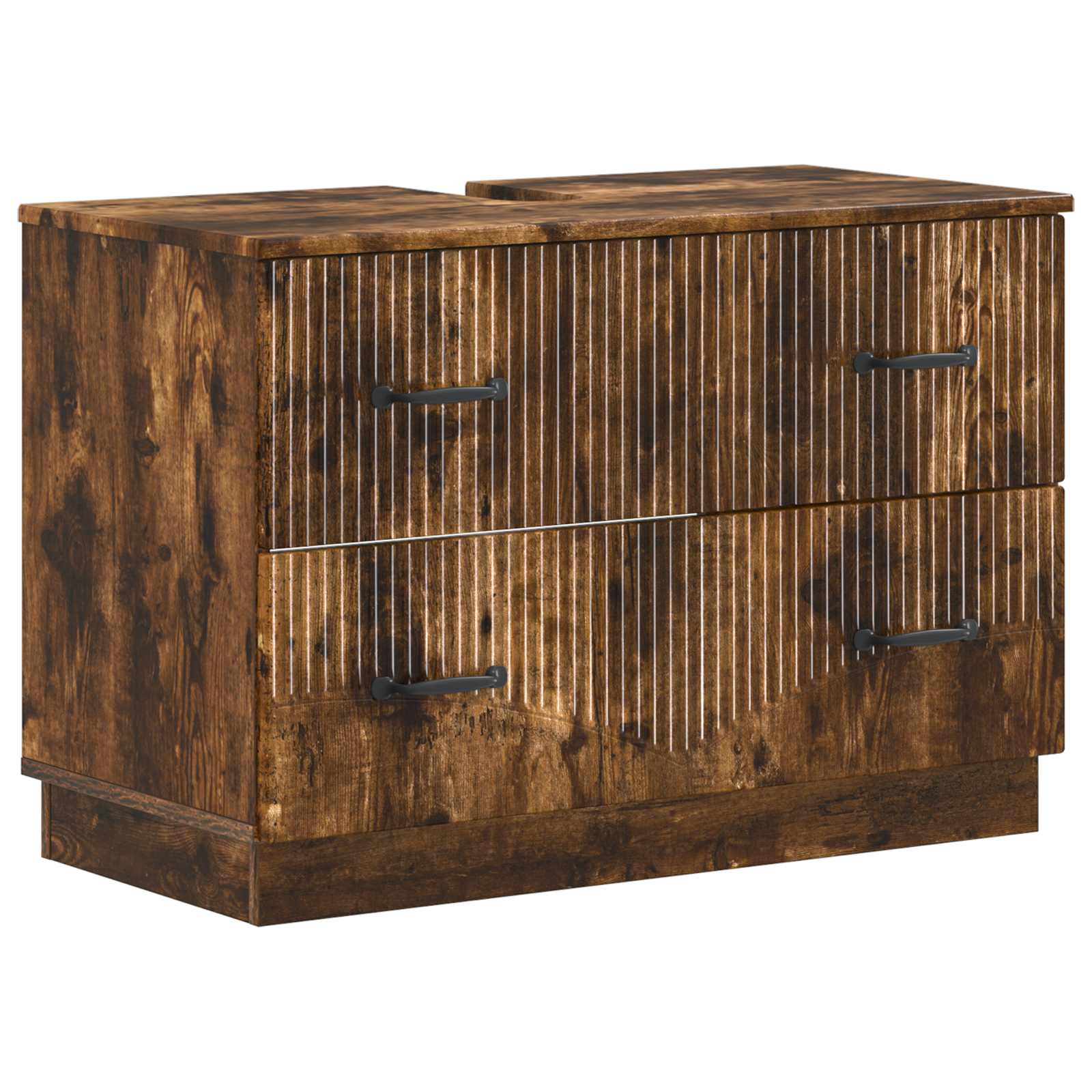 Set di Mobili da Bagno da 4 Pezzi HOORN Rovere Fumo | homemem39
