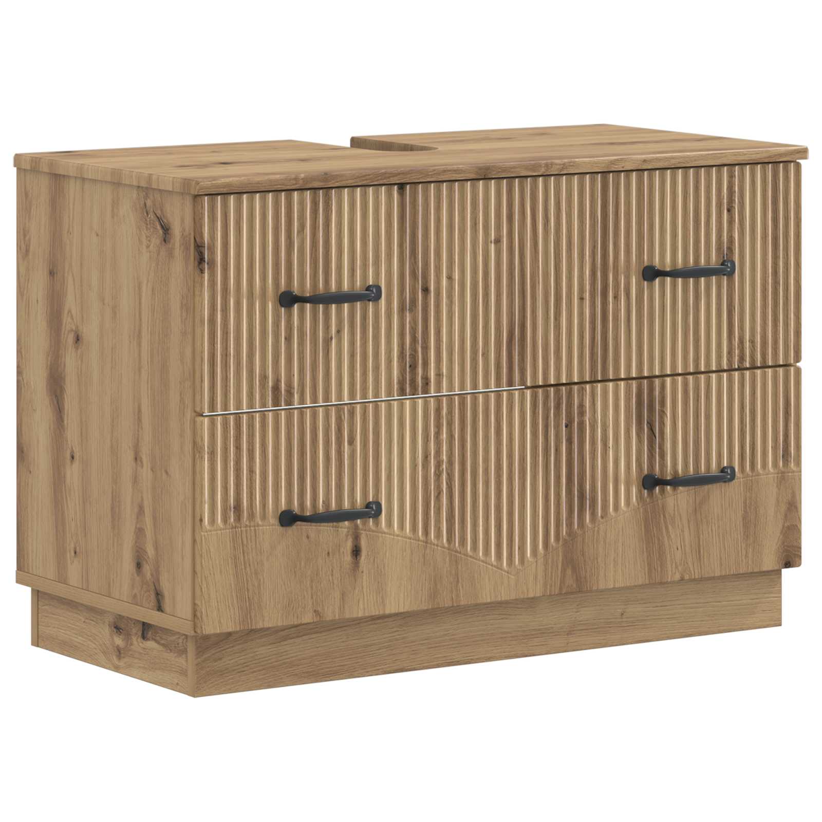Set di Mobili da Bagno da 4 Pezzi HOORN Rovere Artigianale | homemem39