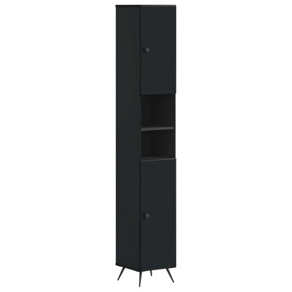 Set di Mobili da Bagno da 4 Pezzi BREDA Nero | homemem39