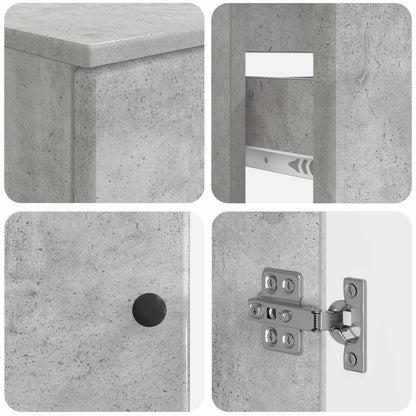 Set di Mobili da Bagno da 4 Pezzi BREDA Grigio Cemento | homemem39