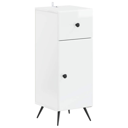 Set di Mobili da Bagno da 4 Pezzi BREDA Bianco Lucido | homemem39