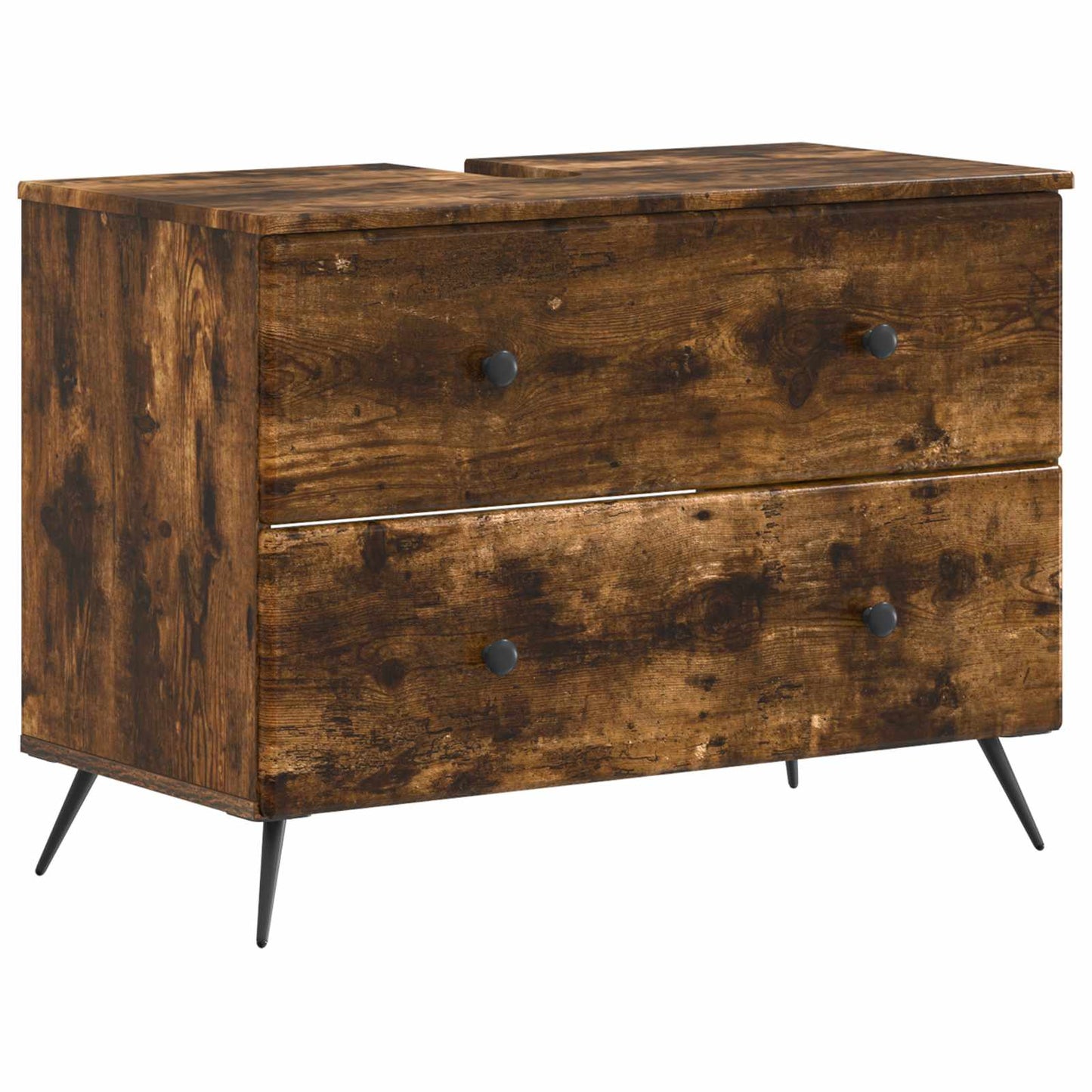 Set di Mobili da Bagno da 4 Pezzi BREDA Rovere Fumo | homemem39