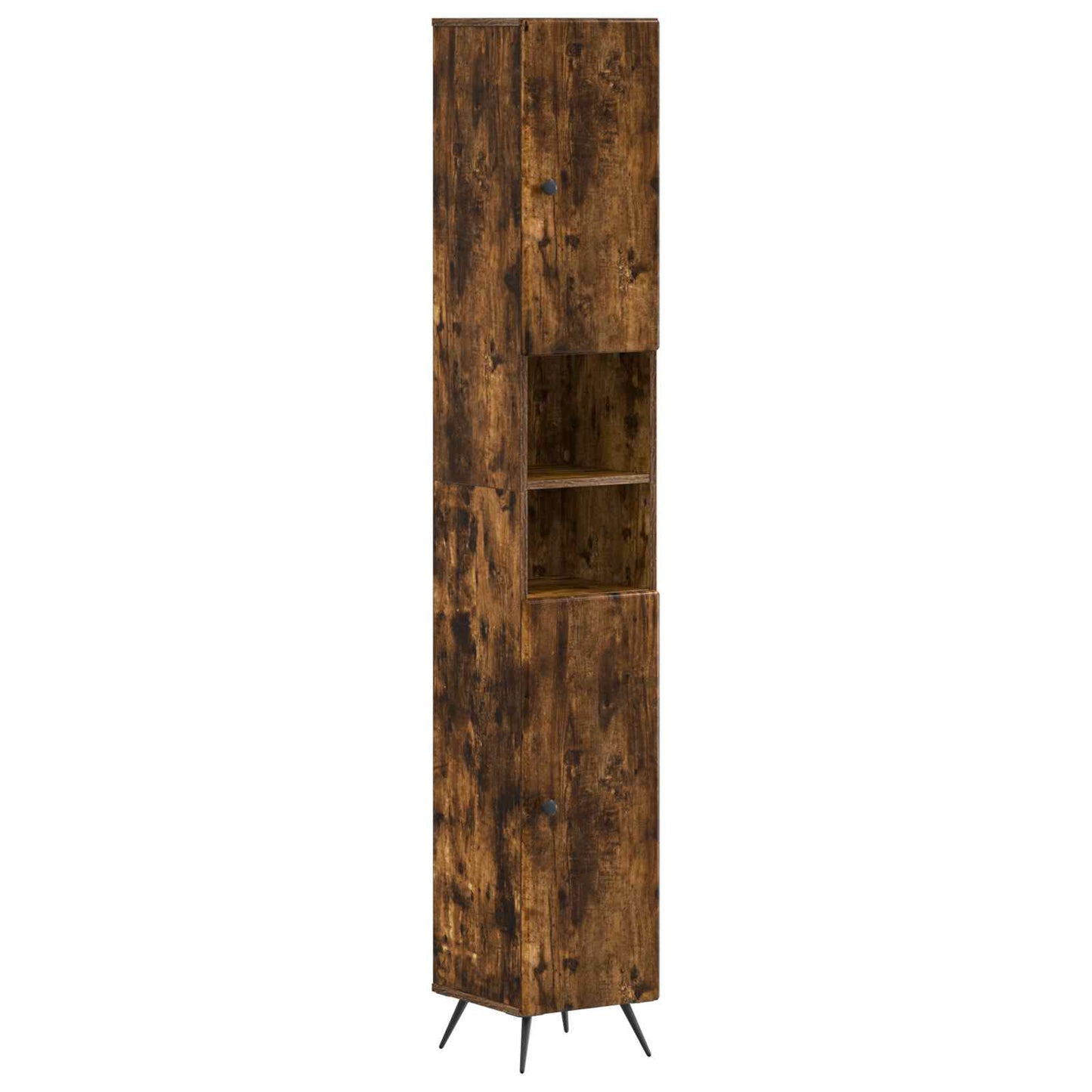Set di Mobili da Bagno da 4 Pezzi BREDA Rovere Fumo | homemem39