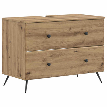 Set di Mobili da Bagno da 4 Pezzi BREDA Rovere Artigianale | homemem39
