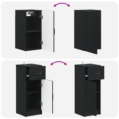 Set di Mobili da Bagno da 4 Pezzi UTRECHT Nero | homemem39