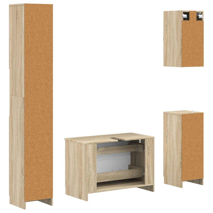 Set di Mobili da Bagno da 4 Pezzi UTRECHT Rovere Sonoma | homemem39