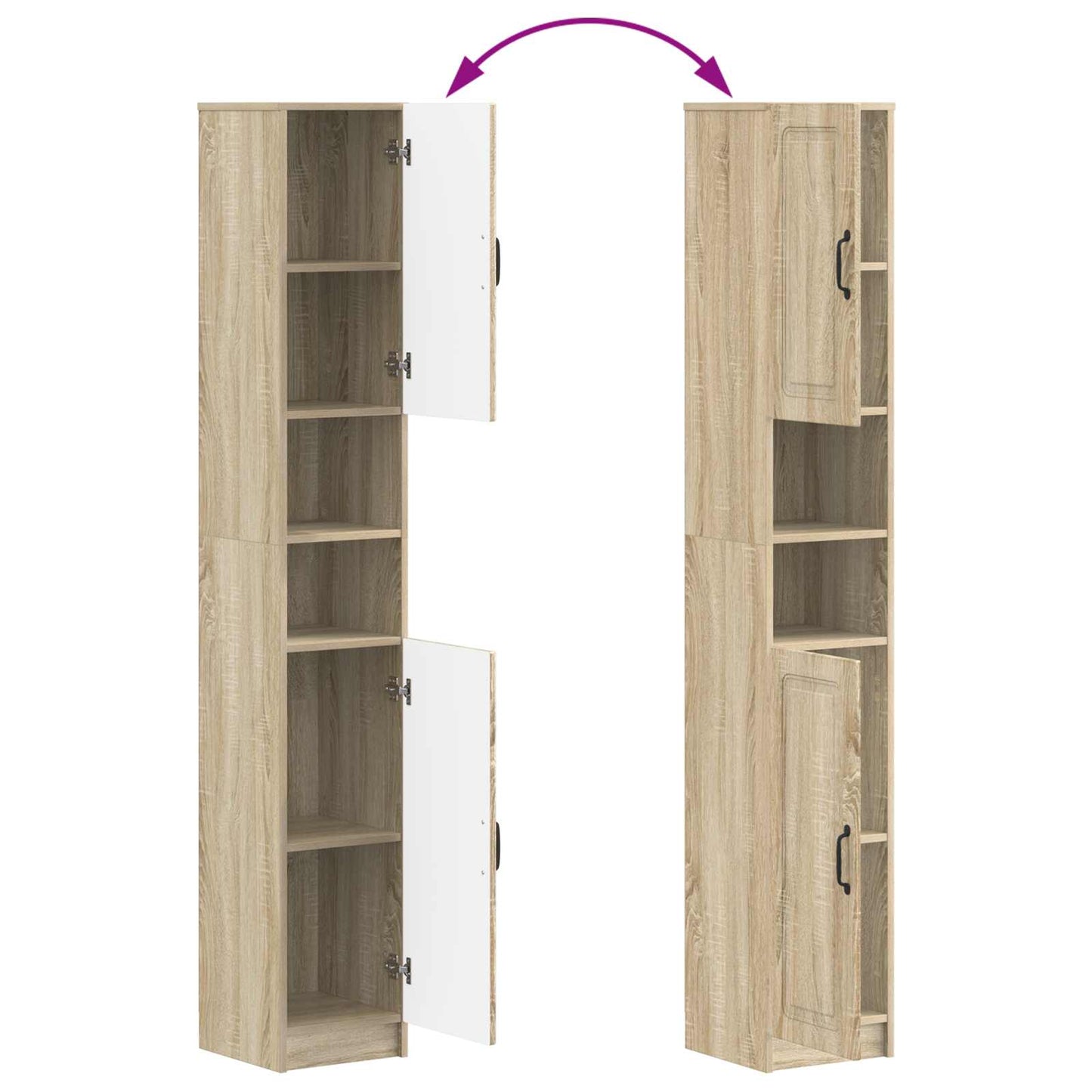 Set di Mobili da Bagno da 4 Pezzi UTRECHT Rovere Sonoma | homemem39