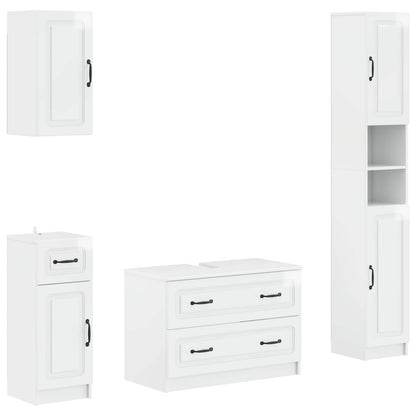 Set di Mobili da Bagno da 4 Pezzi UTRECHT Bianco Lucido | homemem39
