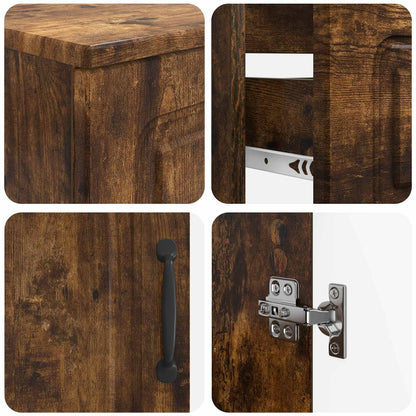 Set di Mobili da Bagno da 4 Pezzi UTRECHT Rovere Fumo | homemem39