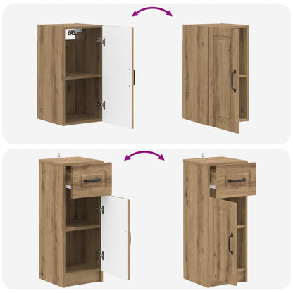 Set di Mobili da Bagno da 4 Pezzi UTRECHT Rovere Artigianale | homemem39