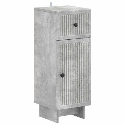 Set di Armadi da Bagno da 2 Pezzi EDE Grigio Cemento | homemem39