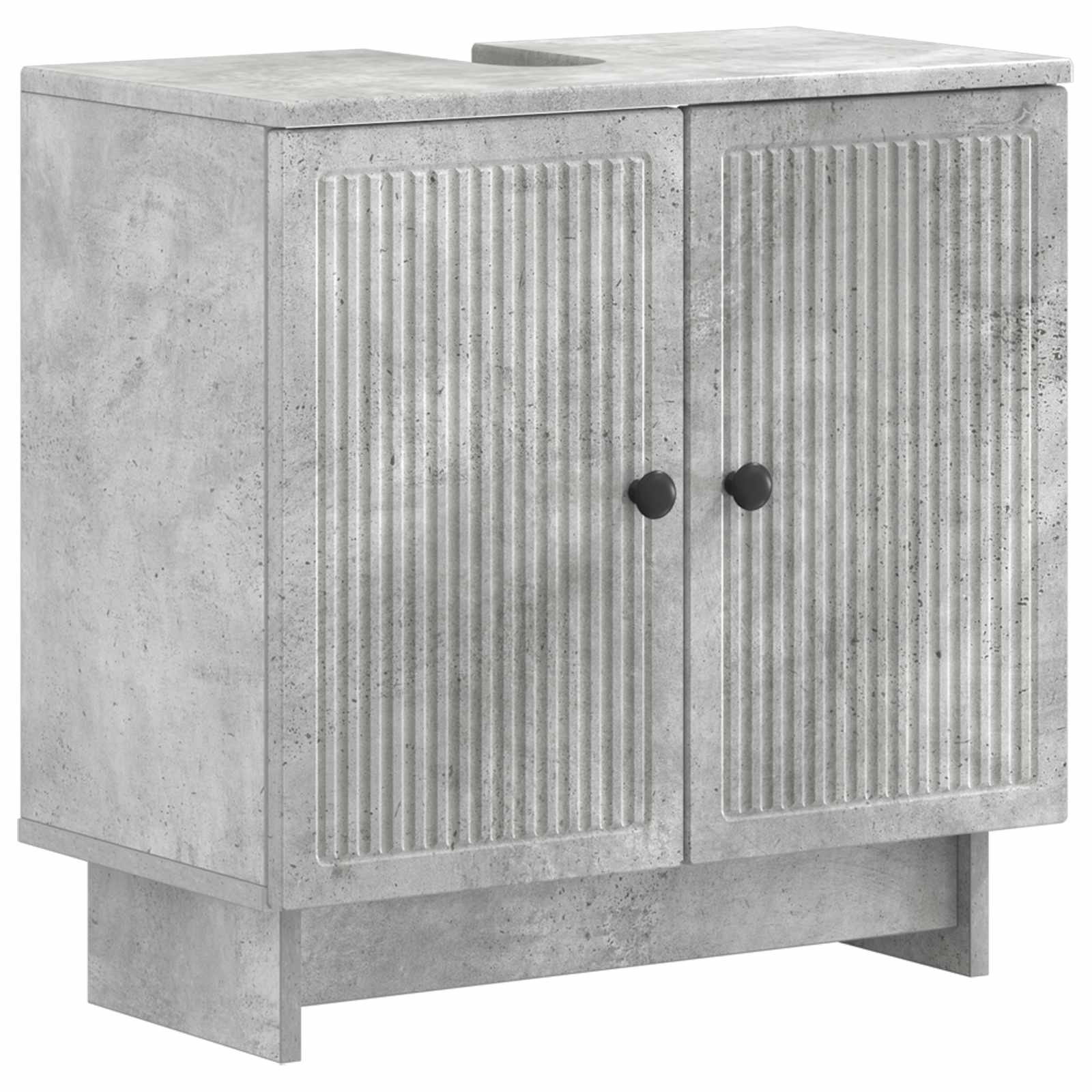 Set di Armadi da Bagno da 2 Pezzi EDE Grigio Cemento | homemem39