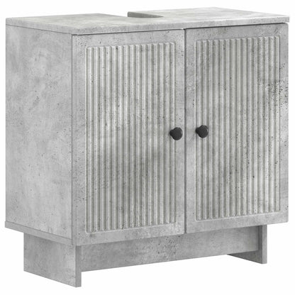 Set di Armadi da Bagno da 2 Pezzi EDE Grigio Cemento | homemem39