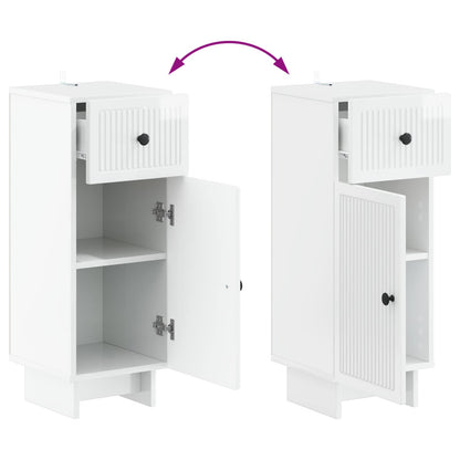 Set di Armadi da Bagno da 2 Pezzi EDE Bianco Lucido | homemem39