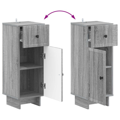 Set di armadietti da bagno in 3 pezzi EDE Sonoma grigio