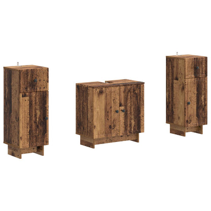 Set di Armadi da Bagno da 2 Pezzi EDE Legno antico | homemem39