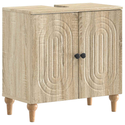 Set di Armadi da Bagno da 2 Pezzi ALKMAAR Rovere Sonoma