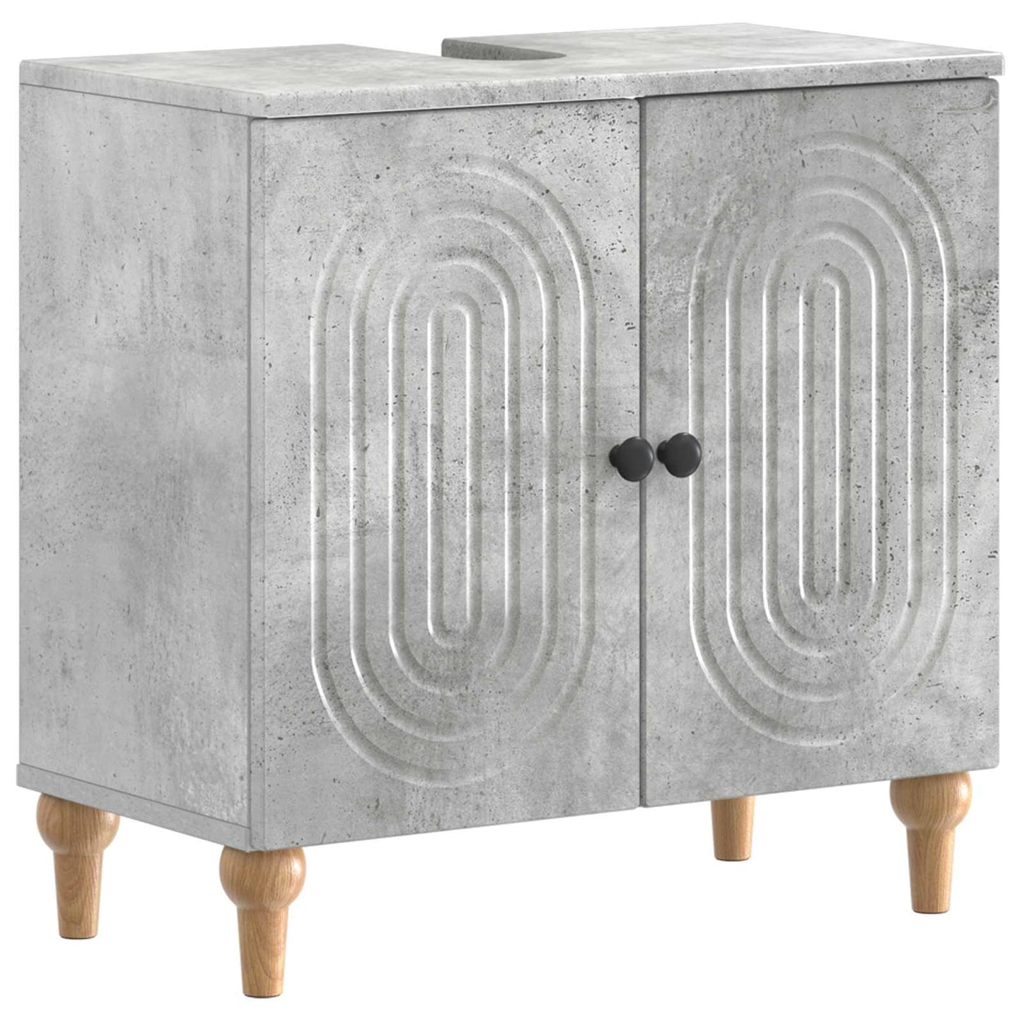 Set di Armadi da Bagno da 2 Pezzi ALKMAAR Grigio Cemento