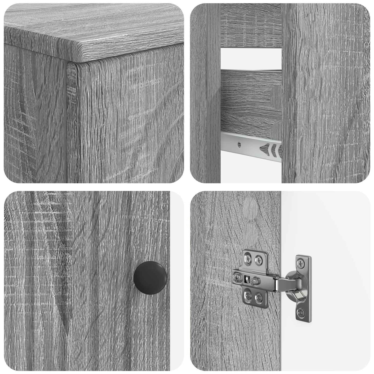 Set di Armadi da Bagno da 2 Pezzi ALKMAAR Sonoma grigio | homemem39