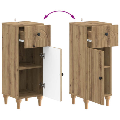 Set di Armadi da Bagno da 2 Pezzi ALKMAAR Rovere Artigianale | homemem39