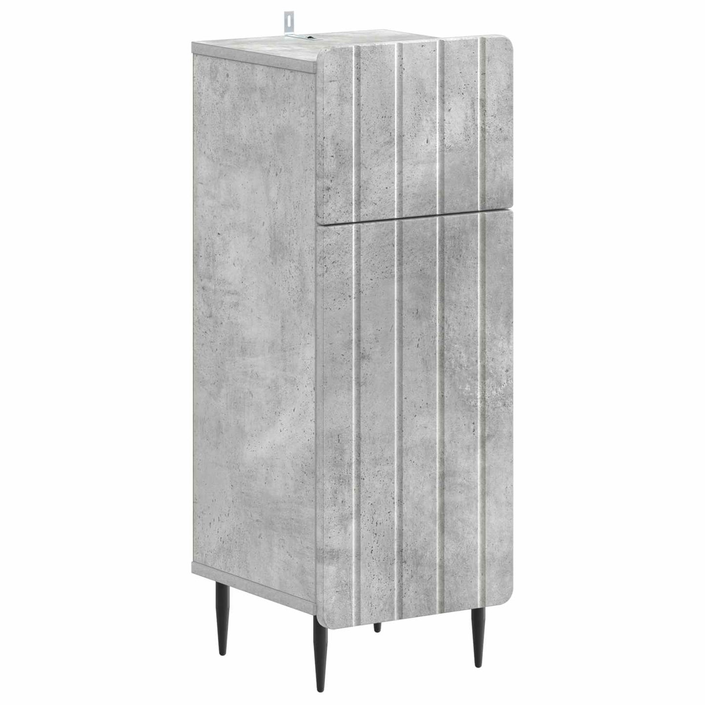Set di Armadi da Bagno da 2 Pezzi ZWOLLE Grigio Cemento | homemem39